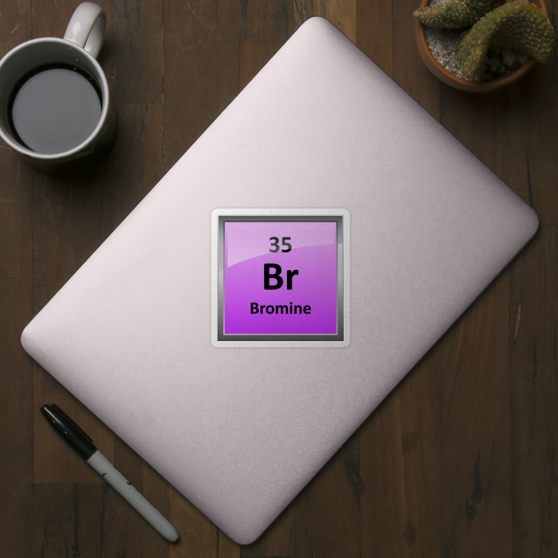 Bromine Element Symbol - Periodic Table by sciencenotes